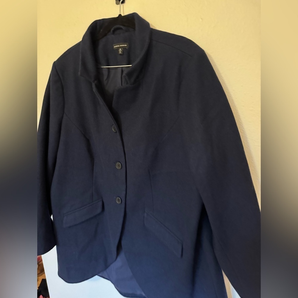Universal Standard Beas Wool Peacoat Blue Plus 18 20 2X Business Casual EUC - Picture 6 of 9